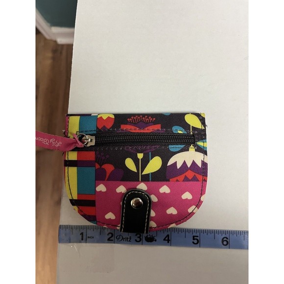 Lily Bloom Crossbody Purse & Change Purse - mulitcolored with black strap - Picture 10 of 16